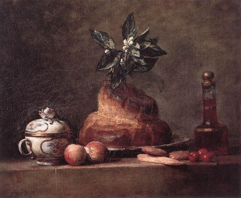 jean-Baptiste-Simeon Chardin La Brioche oil painting image